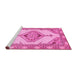 Sideview of Machine Washable Abstract Pink Modern Rug, wshabs3015pnk