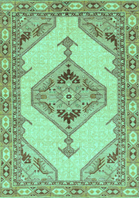 Abstract Turquoise Modern Rug, abs3015turq