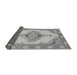 Sideview of Abstract Gray Modern Rug, abs3015gry