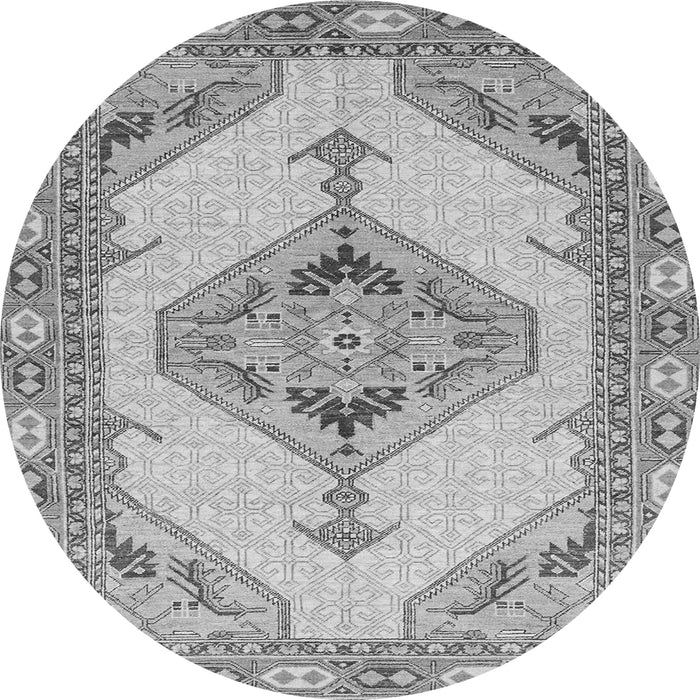Round Machine Washable Abstract Gray Modern Rug, wshabs3015gry
