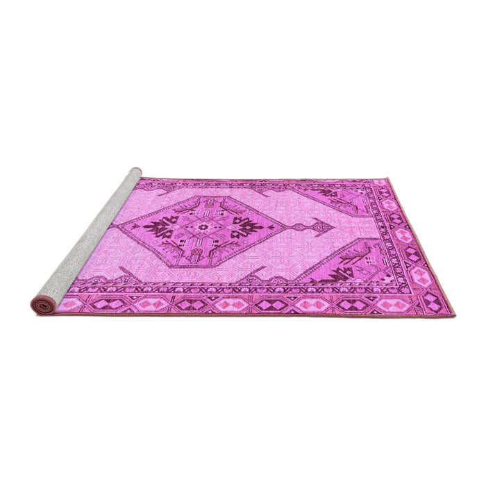 Sideview of Machine Washable Abstract Purple Modern Area Rugs, wshabs3015pur