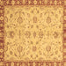 Square Machine Washable Oriental Brown Traditional Rug, wshabs3016brn