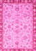 Machine Washable Oriental Pink Traditional Rug, wshabs3016pnk