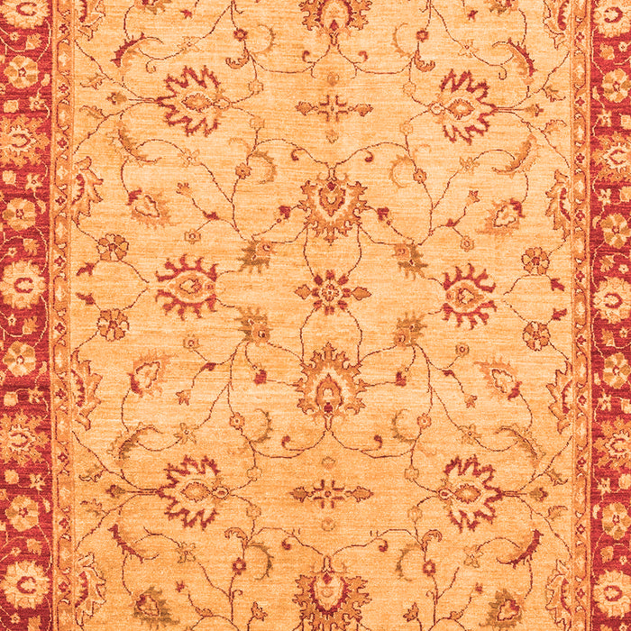 Machine Washable Oriental Orange Traditional Area Rugs, wshabs3016org