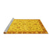 Sideview of Machine Washable Oriental Yellow Traditional Rug, wshabs3016yw