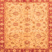 Square Oriental Orange Traditional Rug, abs3016org