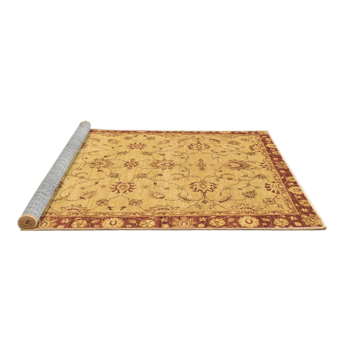 Sideview of Machine Washable Oriental Brown Traditional Rug, wshabs3016brn