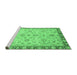 Sideview of Machine Washable Oriental Emerald Green Traditional Area Rugs, wshabs3016emgrn