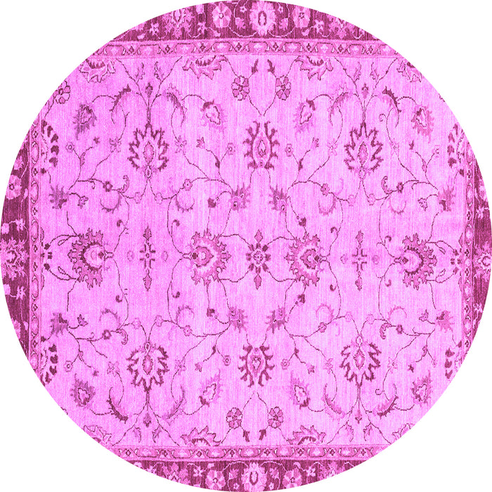 Round Machine Washable Oriental Purple Traditional Area Rugs, wshabs3016pur