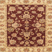 Square Abstract Red Oriental Rug, abs3017