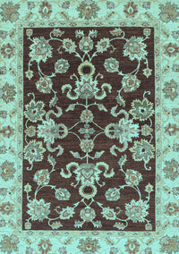 Oriental Light Blue Traditional Rug, abs3017lblu