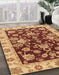 Abstract Red Oriental Rug in Family Room, abs3017