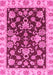 Machine Washable Oriental Pink Traditional Rug, wshabs3017pnk