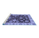 Sideview of Machine Washable Oriental Blue Traditional Rug, wshabs3017blu