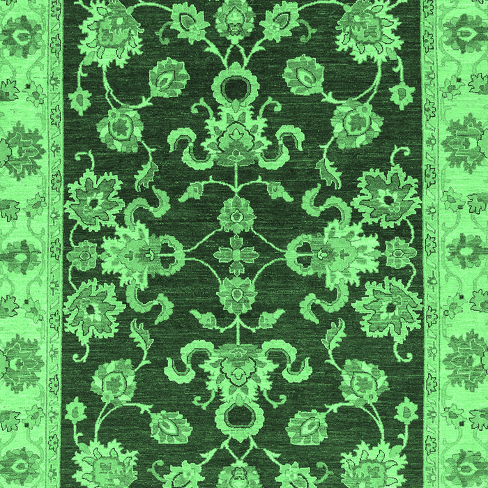 Machine Washable Oriental Emerald Green Traditional Area Rugs, wshabs3017emgrn