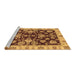 Sideview of Machine Washable Oriental Brown Traditional Rug, wshabs3017brn