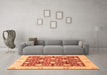 Machine Washable Oriental Orange Traditional Area Rugs in a Living Room, wshabs3018org