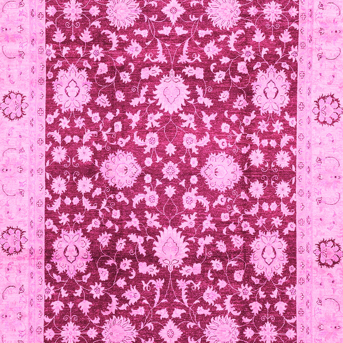 Machine Washable Oriental Pink Traditional Rug, wshabs3018pnk