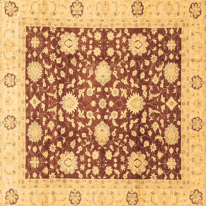 Square Machine Washable Oriental Brown Traditional Rug, wshabs3018brn