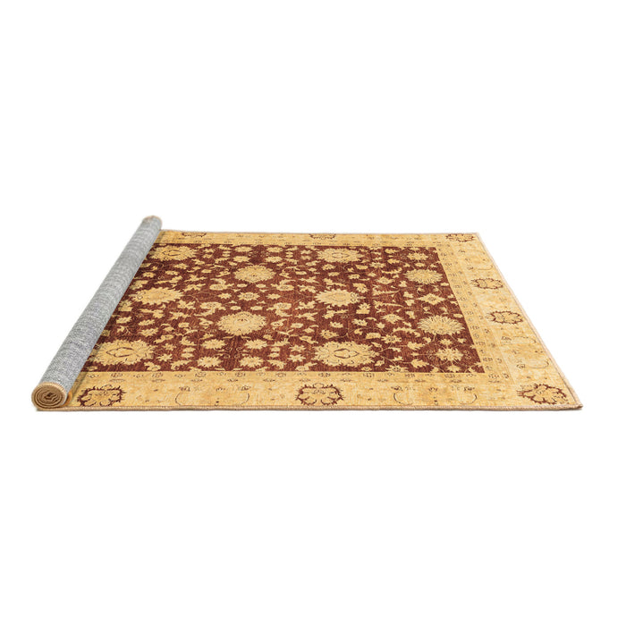 Sideview of Machine Washable Oriental Brown Traditional Rug, wshabs3018brn