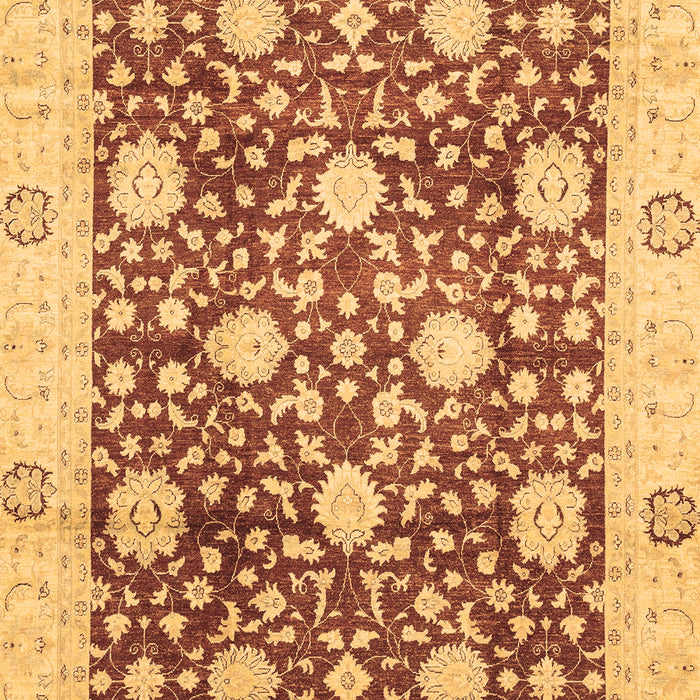 Machine Washable Oriental Brown Traditional Rug, wshabs3018brn