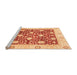 Sideview of Machine Washable Oriental Orange Traditional Area Rugs, wshabs3018org