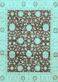 Oriental Light Blue Traditional Rug, abs3018lblu