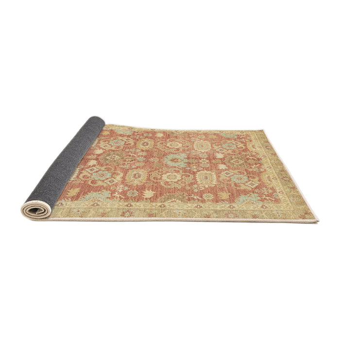 Sideview of Abstract Yellow Modern Rug, abs3019