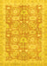 Machine Washable Abstract Yellow Modern Rug, wshabs3019yw