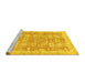 Sideview of Machine Washable Abstract Yellow Modern Rug, wshabs3019yw