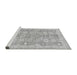 Sideview of Machine Washable Abstract Gray Modern Rug, wshabs3019gry