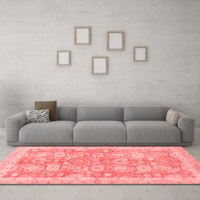 Modern Red Washable Rugs