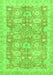 Machine Washable Abstract Green Modern Area Rugs, wshabs3019grn