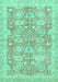 Machine Washable Abstract Turquoise Modern Area Rugs, wshabs3019turq