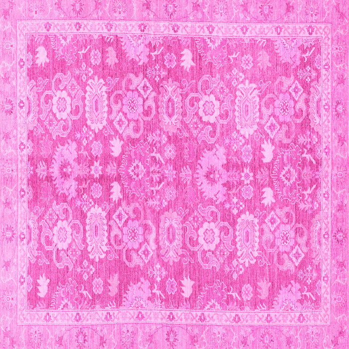Square Machine Washable Abstract Pink Modern Rug, wshabs3019pnk
