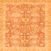 Square Abstract Orange Modern Rug, abs3019org