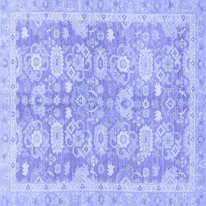 Square Machine Washable Abstract Blue Modern Rug, wshabs3019blu