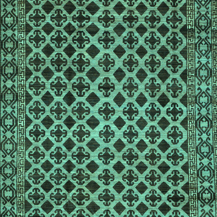 Machine Washable Southwestern Turquoise Country Area Rugs, wshabs301turq