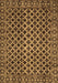 Machine Washable Southwestern Brown Country Rug, wshabs301brn