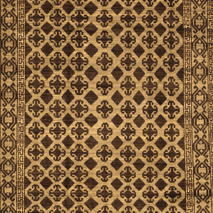 Machine Washable Southwestern Brown Country Rug, wshabs301brn