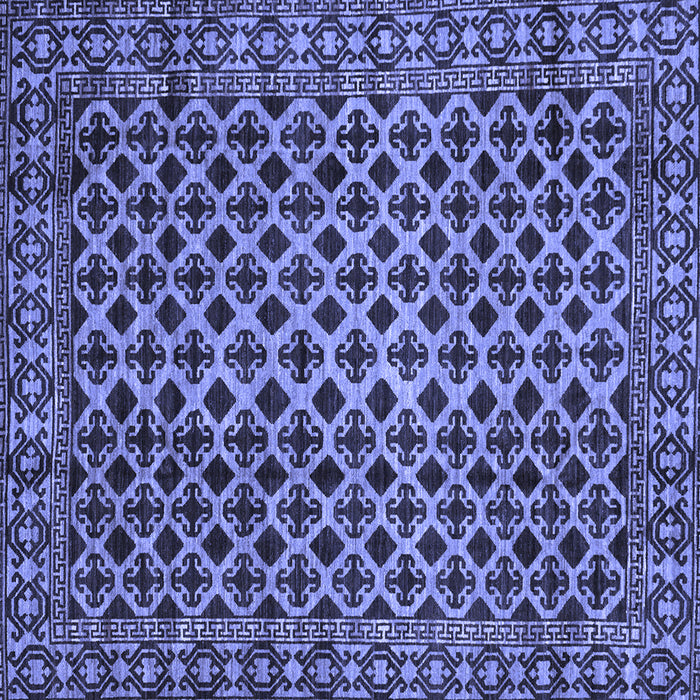 Square Southwestern Blue Country Rug, abs301blu