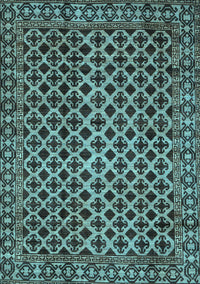 Southwestern Light Blue Country Rug, abs301lblu