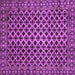 Square Machine Washable Southwestern Purple Country Area Rugs, wshabs301pur