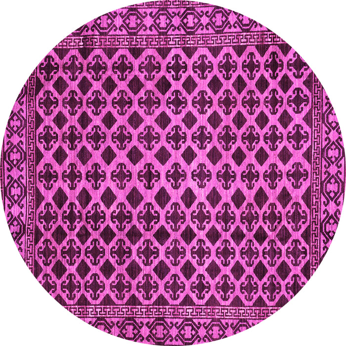 Round Southwestern Pink Country Rug, abs301pnk