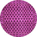 Round Southwestern Pink Country Rug, abs301pnk