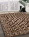 Machine Washable Abstract Bakers Brown Rug in a Family Room, wshabs301