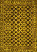 Machine Washable Southwestern Yellow Country Rug, wshabs301yw