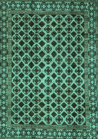 Southwestern Turquoise Country Rug, abs301turq