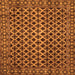 Square Machine Washable Southwestern Orange Country Area Rugs, wshabs301org