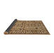 Sideview of Abstract Saddle Brown Southwestern Rug, abs302